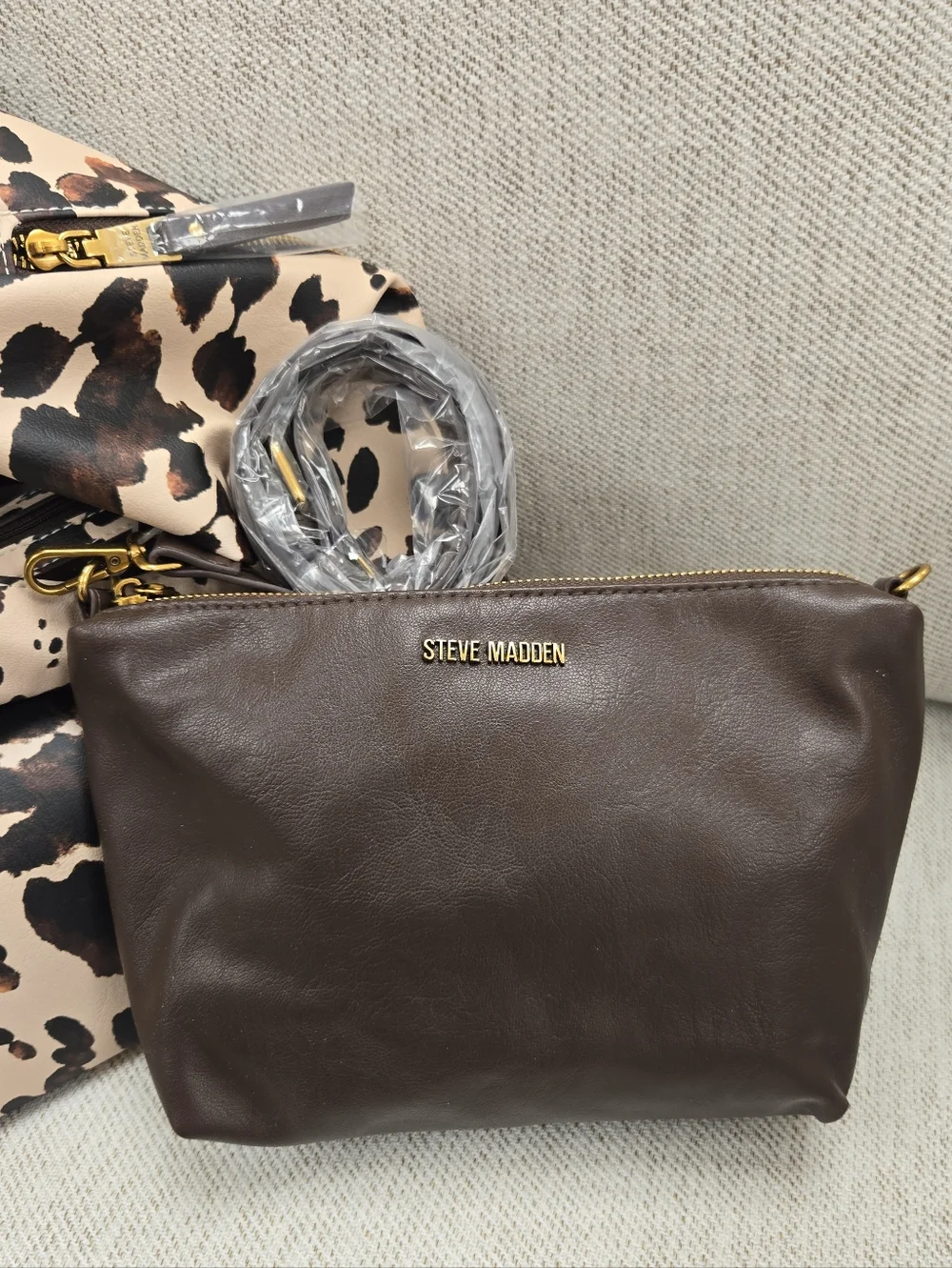 Steve Madden Cow-Print Hobo Handbag